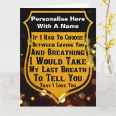 オーダーメイドの愛のカード カード (黄色い花)