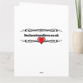 オーダーメイドの愛のカード カード (裏面)