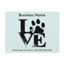 オーダーメイドの愛の子犬の肉球プリント