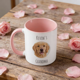オーダーメイドの愛犬おばあちゃんフォトマグカップ | 名入れギフト マグカップ