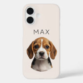 オーダーメイドの愛犬の写真と名前入りデザイン Case-Mate iPhoneケース (裏面)