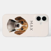 オーダーメイドの愛犬の写真と名前入りデザイン Case-Mate iPhoneケース (裏面 (横))