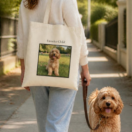オーダーメイドの愛犬の写真入り Favorite Child トートバッグ