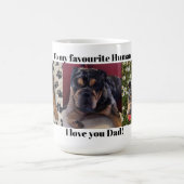 オーダーメイドの愛犬パパの写真 コーヒーマグカップ (中央)