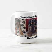 オーダーメイドの愛犬パパの写真 コーヒーマグカップ (正面左)