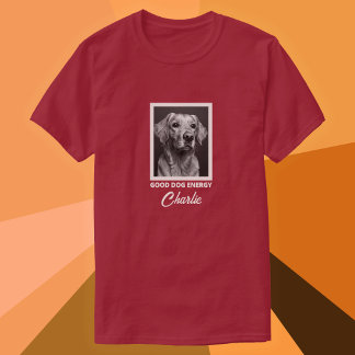 オーダーメイドの愛犬フォトTシャツ グッドドッグ エナジー Tシャツ