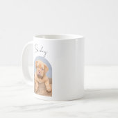 オーダーメイドの愛犬写真マグカップ 名前入り コーヒーマグカップ (正面左)
