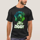 オーダーメイドの愛犬写真入り Mr. Ziggy Tシャツ (正面)