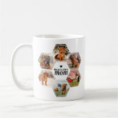 オーダーメイドの愛犬家のフォトコラージュ 名前入り コーヒーマグカップ (左)