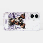 オーダーメイドの愛犬用スマホケース ミニピン iPhone 16ケース (裏面横)