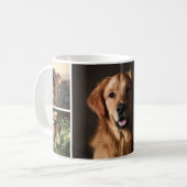 オーダーメイドの愛犬4枚フォトコラージュ マグカップ (正面左)