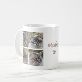 オーダーメイドの愛猫8枚フォトコラージュマグカップ コーヒーマグカップ