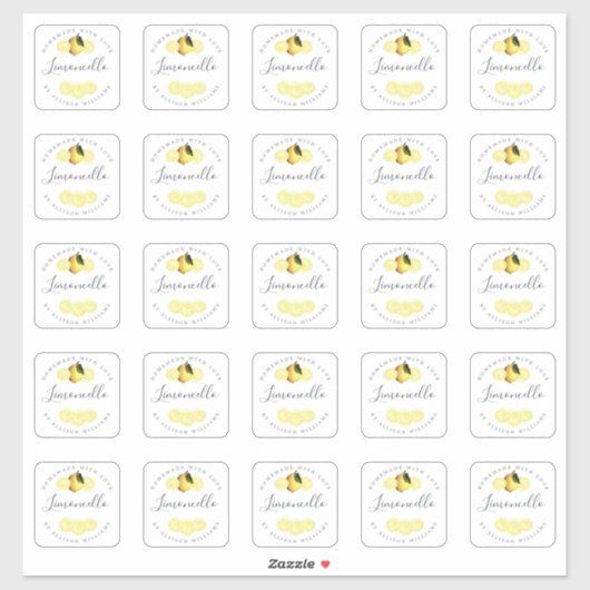 オーダーメイドの手作りリモンチェッロラベル 2インチステッカー シール (シート)