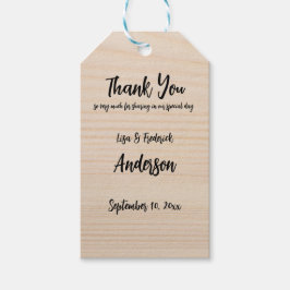 オーダーメイドの手作り木製感謝メッセージ カップルからの ギフトタグ