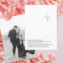 オーダーメイドの手書きカリグラフィーがおしゃれなクロスウェディングリング 招待状