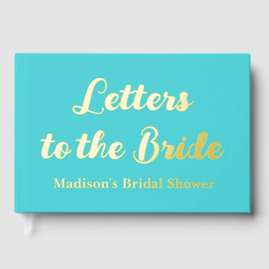 オーダーメイドの手紙 花嫁のためのヘン・ドゥ ブライダルシャワー ゲストブック (正面)