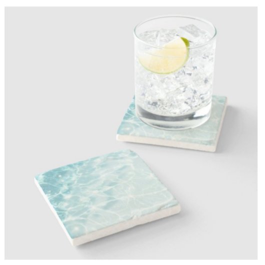 オーダーメイドの抽象的な海の水カスタム写真 ストーンコースター