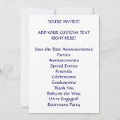 オーダーメイドの招待状 招待します！ ピンクの花びら 招待状 (裏面)