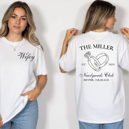 オーダーメイドの新婚旅行用Mr. and Mrs. Tシャツ