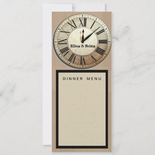 オーダーメイドの新年のカウントダウン結婚式プログラム 招待状 (正面)