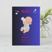 オーダーメイドの新生児ベビーシャワー招待状 シーズンカード (スタンド正面)