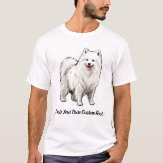 オーダーメイドの日本スピッツ Tシャツ