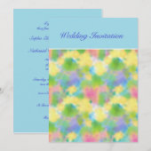 オーダーメイドの春の陽光 ウェディング 招待状 (正面/裏面)