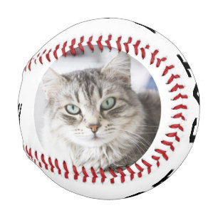 オーダーメイドの最高にかっこいい猫パパの写真入り野球ボール 野球ボール