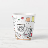 オーダーメイドの最高の先生への感謝ギフトコーヒー カフェラテマグ (正面)