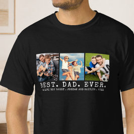 オーダーメイドの最高の父3枚の写真 Tシャツ
