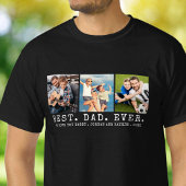 オーダーメイドの最高の父3枚の写真 Tシャツ