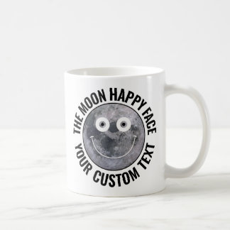 オーダーメイドの月の笑顔の特大マグカップ コーヒーマグカップ