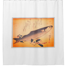 オーダーメイドの木版画の魚のシャワーカーテン シャワーカーテン