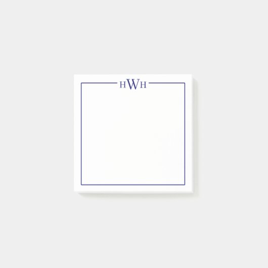 オーダーメイドの枠モノグラム文房具 ポストイット (正面)
