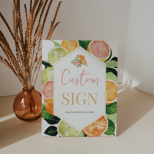 オーダーメイドの柑橘 ブライダルシャワー ポスター