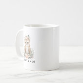オーダーメイドの森の梟マグカップ 名前入り コーヒーマグカップ (正面左)