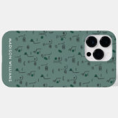 オーダーメイドの植物モチーフと名前入りデザイン Case-Mate iPhoneケース (裏面 (横))