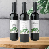 オーダーメイドの植物 ブライダルシャワーの緑の装飾 ワインラベル