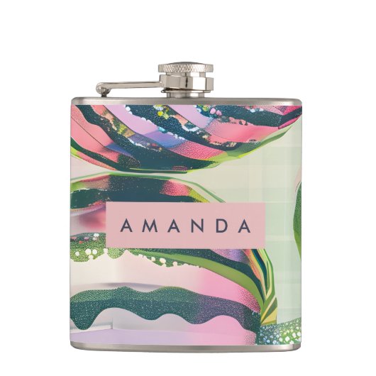 オーダーメイドの楽しいスイカストライプ フラスク (正面)