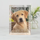 オーダーメイドの楽しい子犬学校卒業 案内状 (スタンド正面)