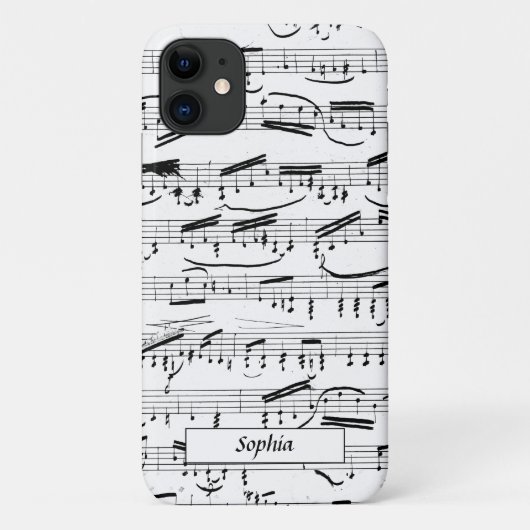 オーダーメイドの楽譜・音符デザイン Case-Mate iPhoneケース (裏面)