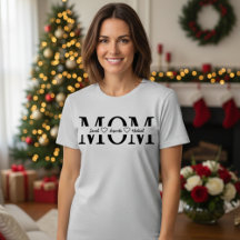オーダーメイドの母と子の名前入りTシャツ - 個人名ギフト