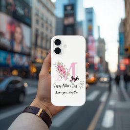オーダーメイドの母のイニシャルiPhone 16ケース iPhone 16ケース