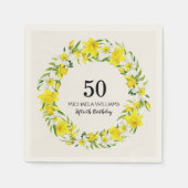 オーダーメイドの水仙の50歳の誕生日 スタンダードカクテルナプキン (正面)