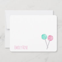 オーダーメイドの水彩えんぴつキャンディーのメモカード