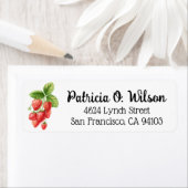 オーダーメイドの水彩イチゴの植物 ラベル (インサイチュ)