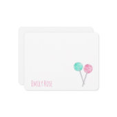 オーダーメイドの水彩キャンディー・ノートカード ノートカード (正面/裏面インサイチュ)