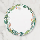 オーダーメイドの水彩植物の花輪 フェイバータグ (裏面)