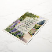 オーダーメイドの水彩画ディットン・マナー結婚式招待状 箔招待状 (回転した状態)