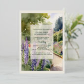 オーダーメイドの水彩画ディットン・マナー結婚式招待状 箔招待状 (立ち正面)